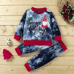 Arrival Autumn and Winter 2-piece Baby Toddler Christmas Long-sleeve Pullover Pants Set Children Clothing For Boy 210528