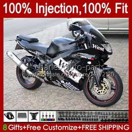 Injection Mould Fairings For KAWASAKI NINJA ZX9 R ZX 9R 9 R 900 CC 98-99 Bodywork Kit 17No.50 ZX900 ZX9R 98 99 00 01 ZX-900 900CC ZX-9R 1998 1999 2000 2001 OEM Body black west