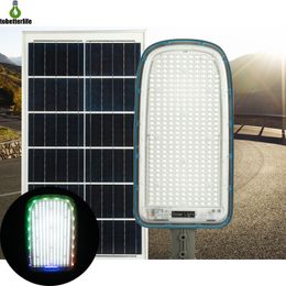 300W LED Street Lamp IP65 Waterproof Outdoor Colorful Light Solar Street Light Wall Timer Lamp Light Sensor US by Sea Door to Door