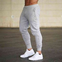 Men Joggers Brand Male Trousers Casual Pants Sweatpants Jogger Grey Elastic Cotton GYMS Fitness Workout Dar XXXL 210715