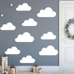 9pcs/set Large Size Clouds Wall Vinyl Decals Kids Baby Room Decoration Removable Clouds Wall Sticker Cloudy Murals Art AZ773 210308