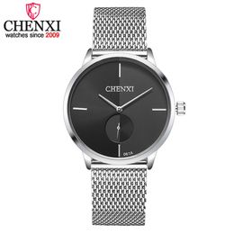 Chenxi Brand Couple Quartz Wristwatch Ultrathin Full Steel Lovers Watches Fashion Waterproof Men&women Watch Gift Clocks Relogio Q0524