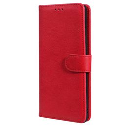 Wallet Phone Cases for Samsung Galaxy S22 S21 S20 Note20 Ultra Note10 Plus 2in1 Pure Colour PU Leather Magnetic Flip Stand Cover Case with Card Slots