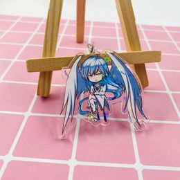 Card Captor Sakura Key Chain Women Acrylic Cute Anime Key Ring Funny Figure KINOMOTO TOUYA Kids Keyring Keychain Jewellery Brelok