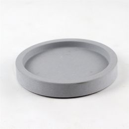 Round Base Tray Silicone Mould Concrete Jewellery Organiser Mould Cement Candle Holder Decoration 210722