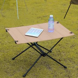 Camp Furniture Ultralight Outdoor Folding Camping Table Aluminium Roll Alloy Travel Bbq Lightweight Portable Picnic Hiking Fishing Y8e0