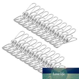 Clothing & Wardrobe Storage 20 Pcs Small Clip Clothes Pins Durable Multi-Purpose Utility Stainless Steel Clips Hooks For Home Office Factory price expert design