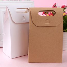 Portable kraft paper gift bag for cookie biscuit candy chocolate nut jewelry packaging birthday Wedding Christmas gift wrapping BWE10220