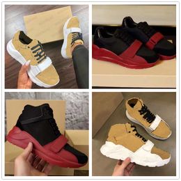 Vintage Check High Low Shoes Mens Beige Housecheck Canvas Desinger Neoprene Leather High-Top Sneakers Sports Panelled Low-Top Chaussures Womens Casual Shoe