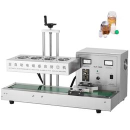 220v GLF-1800 Vertical Sealing Machine Electromagnetic Continuous Induction Aluminium Foil Sealing Machine Indution Automatic Sealer 20-50/mi