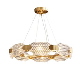 Pendant Lamps Post-modern Light Luxury Chandelier Living Room Lamp Copper Simple Dining Bedroom Fashion Creative Nordic