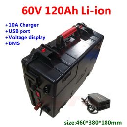 60V 120Ah 100Ah lithium li ion battery for solar energy storage electric motorcycle tricycle forklifts EV +10A charger