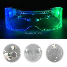 Costume Accessories Fashion LED Glasses Neon Luminous Party Glasses LED Light up Glasses DJ Sunglasses Rave Costume Festival Party Decoratio