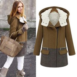 Winter Jackets Women Long Cashmere Coat Female Zipper Thick Woolen Coats Women Jacket Parka Slim Outwear Wool & Blends 50 211018