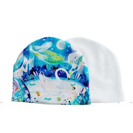 new Sublimation DIY Blank Hat White Fleece Autumn Winter Gorros Beanie Thermal Transfer Printing Cap Adults Kids Outdoors Caps EWB7572