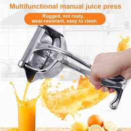 Silver Metal Manual Juicer Fruit Squeezer Juice Lemon Orange Press Household Baby Clip 210628