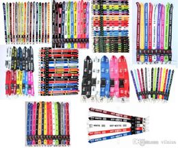 Factory price 50pcs Cell Phone Straps & Charms sports Car Logo lanyard Clothing brand for Keys Chain ID cards Holder Detachable Buckle Lanyards Wholesale