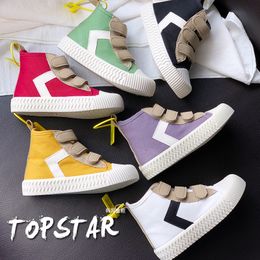 Baby Girls Boys Casual Shoes Spring Autumn Toddler Infant Canvas High Top Student Sneaker Outdoor Kids Child Shoes 210303