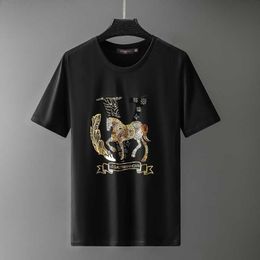 Fashion Casual T-Shirt Men Shorts Sleeve O-neck Tops Tees Summer Luxury Streetwear T Shirt Men Clothes Brand 4xl 210527