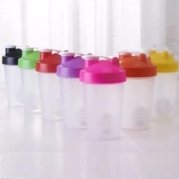 Tumblers portables Shaker Water Bottle Juice Milkshake Protéine Powder Home Shake Coupe avec boule d'agitation 29 R2