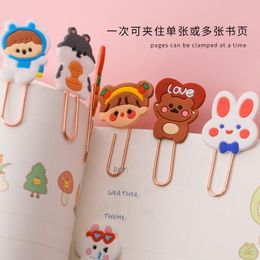 Bookmark Cartoon Creative Student Paperclip Bookmarks Bookend Metal Shaped Paper Clip Decorative Small Pin School Office Supplies