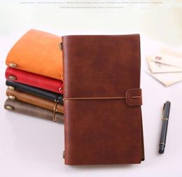 Vintage Hardcover Notebook Spiral Faux Leather Dairy Note Book School Office Supply For Students Business Notebooks Making