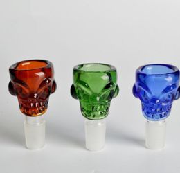 2021 Skull Glass Bowls 14mm 18mm glass water pipes male bowl Thickness 7mm large capacity for oil rings Glass Bongs