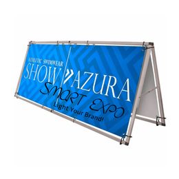 Outdoor Monsoon A Frame Banner Advertising Display (100*250cm) with Double Vinyl Printing Portable Carry Bag