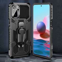 Metal Belt Cover Cases For Xiaomi Mi 11i Poco F3 K40 Pro Plus, Protective Back Cover With Belt Fastener, Shockproof Armor