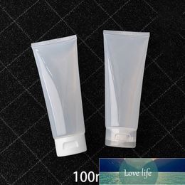 Empty 100g Cosmetic Squeeze Bottle Plastic Women Tube Face Aloe Cream Travel Packaging Container Flip Cap Free