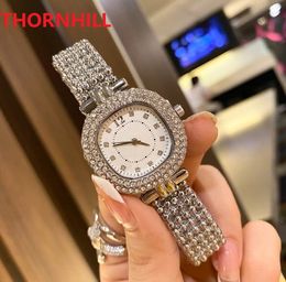Square Dial Designer Luxury Women Watches Diamonds fashion Special Design Relojes De Marca Mujer silver Lady Dress Wristwatch Quartz Clock Rose gold