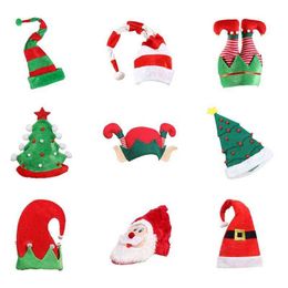 85LB 9 Styles Novelty Hat Xmas Party Christmas Hats for Holiday Parties Christmas Party Thanksgiving Day Halloween Plays Y21111