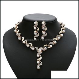 Earrings & Necklace Jewellery Sets Arrival Set With Fashion Imitation Pearl Charms Styles Temperament Wedding Aessories For Women Drop Deliver