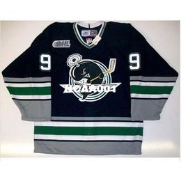 Real 001 real Full embroidery #9 TYLER SEGUIN PLYMOUTH WHALERS hockey Jersey or custom any name or number HOCKEY Jersey