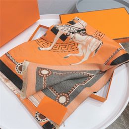 Luxury Cashmere Silk Scarf Warm Designer Winter Scarf 180*65cm Brand Classic Letter Designer Woman Scarves