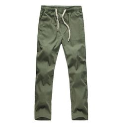 Pantaloni da uomo Primavera/Estate 2021 Taglie forti M-5XL Pantaloni da jogging casual in cotone e lino da uomo Taglie forti 5XL K59-P35