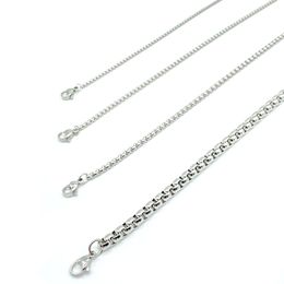 2mm 3mm 5mm Stainless Steel Link Chains For Hip Hop Pendant Necklaces Women Men's Kids Party Jewelry Decor