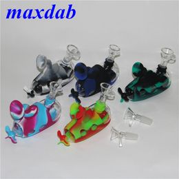 Submarine Silicone glass hookah Bong Percolators water pipes shisha With Bowl Mini Bongs dab rigs hand tobacco pipe