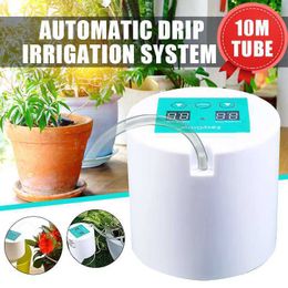 10m Automatic Micro Drip Irrigation System With Smart Timing Controller Home Garden Irrigation Spray Self Watering Kits 210610