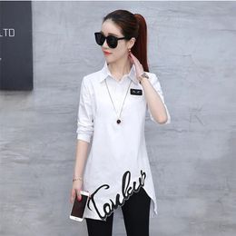 Shirts Women Long Sleeve Blouse Women's Embroidery Shirt Spring Fashion Wild Ladies Blouses Plus Size women clothing DF2435 210225