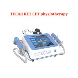 Portable RF physical tecar Therapy machine,Deep Heating Radio frequency physiotherapy RET CET handle for pain relief face lift Machine