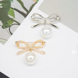 Pins, Brooches 1PC Women's Pearl Fashion Collar Pins Cardigan Clip Simulated Imitation DIY Jewellery Chic Blouse Accesssories