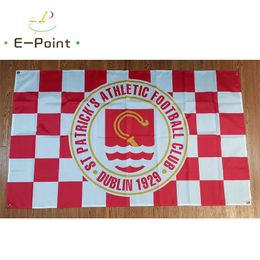 St Patrick's Athletic Flag 3*5ft (90cm*150cm) Polyester Banner decoration flying home & garden flags Festive gifts