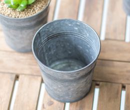 Planters & Pots Nordic Retro Tin fleshy flowerpot iron bucket dried flower garden making old