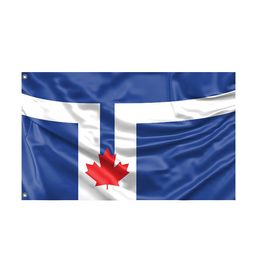 Toronto City Flags Canada 3X5FT 100D Polyester Outdoor Vivid Color With Two Brass Grommets