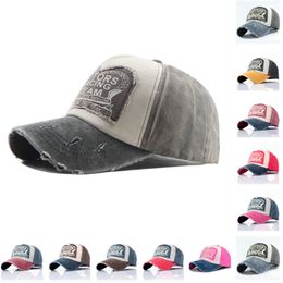Fashion Accessories Classic patchwork patchworks baseball cap Fashionable outdoor sunshade hat Washed pure cotton Ball hats