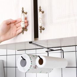 Toilet Paper Holders Multi-purpose Kitchen And Bathroom Free Perforation Wall-mounted Towel Rack Household Roll Holder Sundries