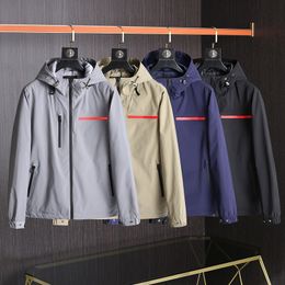 Moda Uomo Giacca Primavera Autunno Capispalla Giacca a vento Felpa con cappuccio Cerniera Giacche con cappuccio Cappotto Esterno Sport Abbigliamento da uomo di taglia asiatica