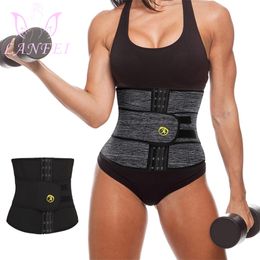 LANFEI Neoprene Sweat Waist Trainer Belt Women Weight Lose Body Shaper Sauna Slimming Strap Tummy Control Fat Burn Girdle Corset 220307