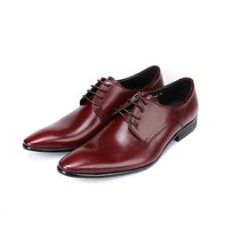 Classic Men Dress Shoes Wing-tip Office Shoes Derby Genuine Leather Elegant Suit Business Formal Oxfords Shoes Men B12